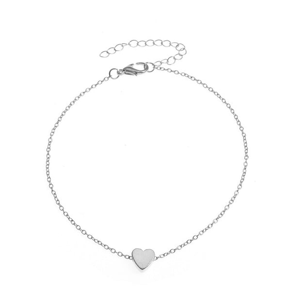 Fashion Heart Simple Anklet Bracelet