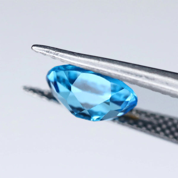 Natural Blue Topaz 1.5ct Swiss Blue 6 x 8mm Crystal