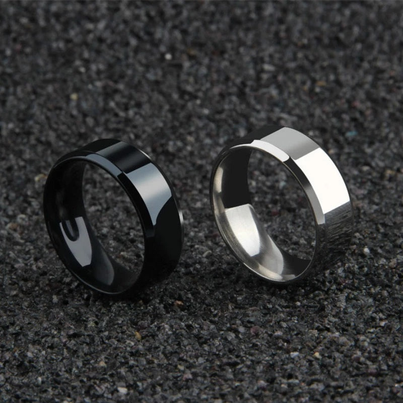 Stainless-Steel Metallic Charm Ring