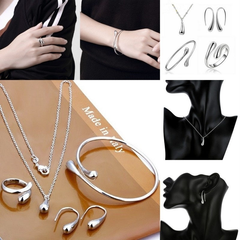 Exquisite Waterdrop Shape All-in-one Jewelry Set