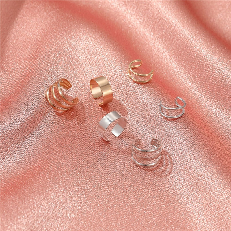 1/3/5 Pc Fashion Ear Cuff Non-Piercing Stylish Range of Earrings for Women