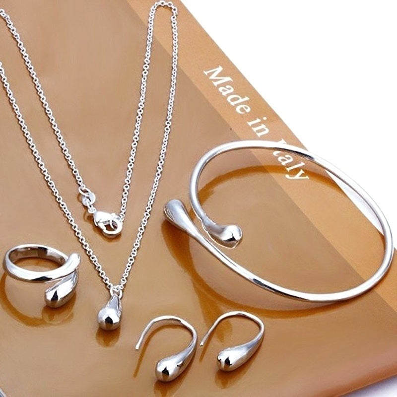 Exquisite Waterdrop Shape All-in-one Jewelry Set