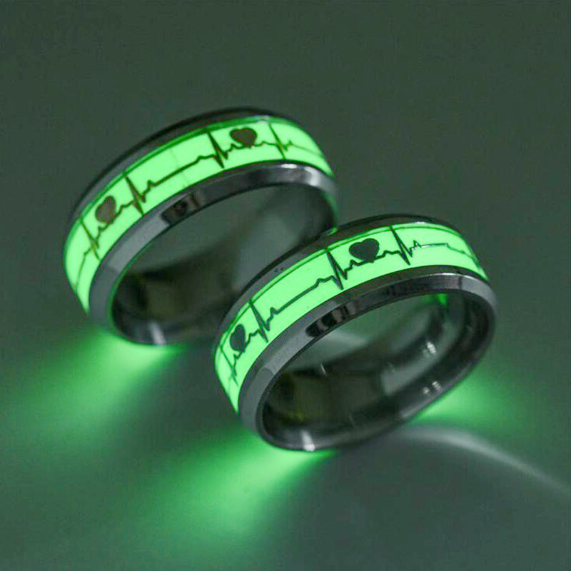 Fashion Stainless-Steel Luminous Men Finger Ring
