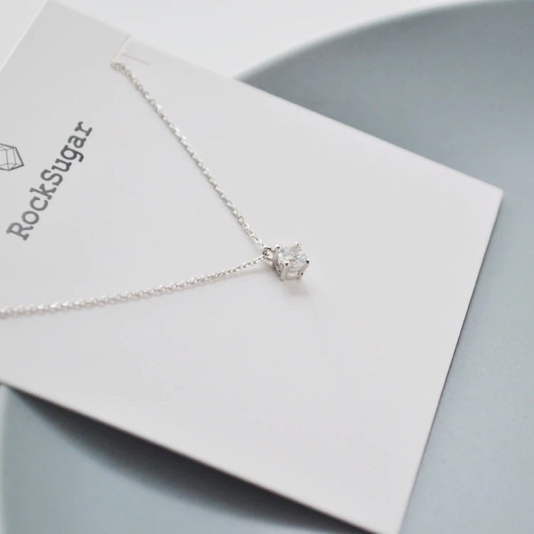 New Sterling Silver Minimalist Crown Chain Necklace for Women