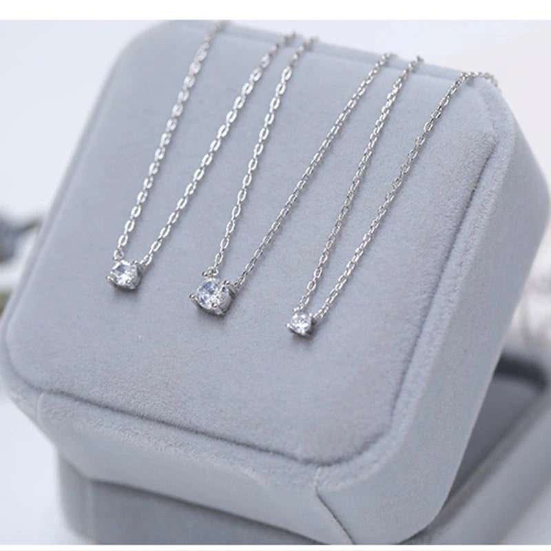 New Sterling Silver Minimalist Crown Chain Necklace for Women
