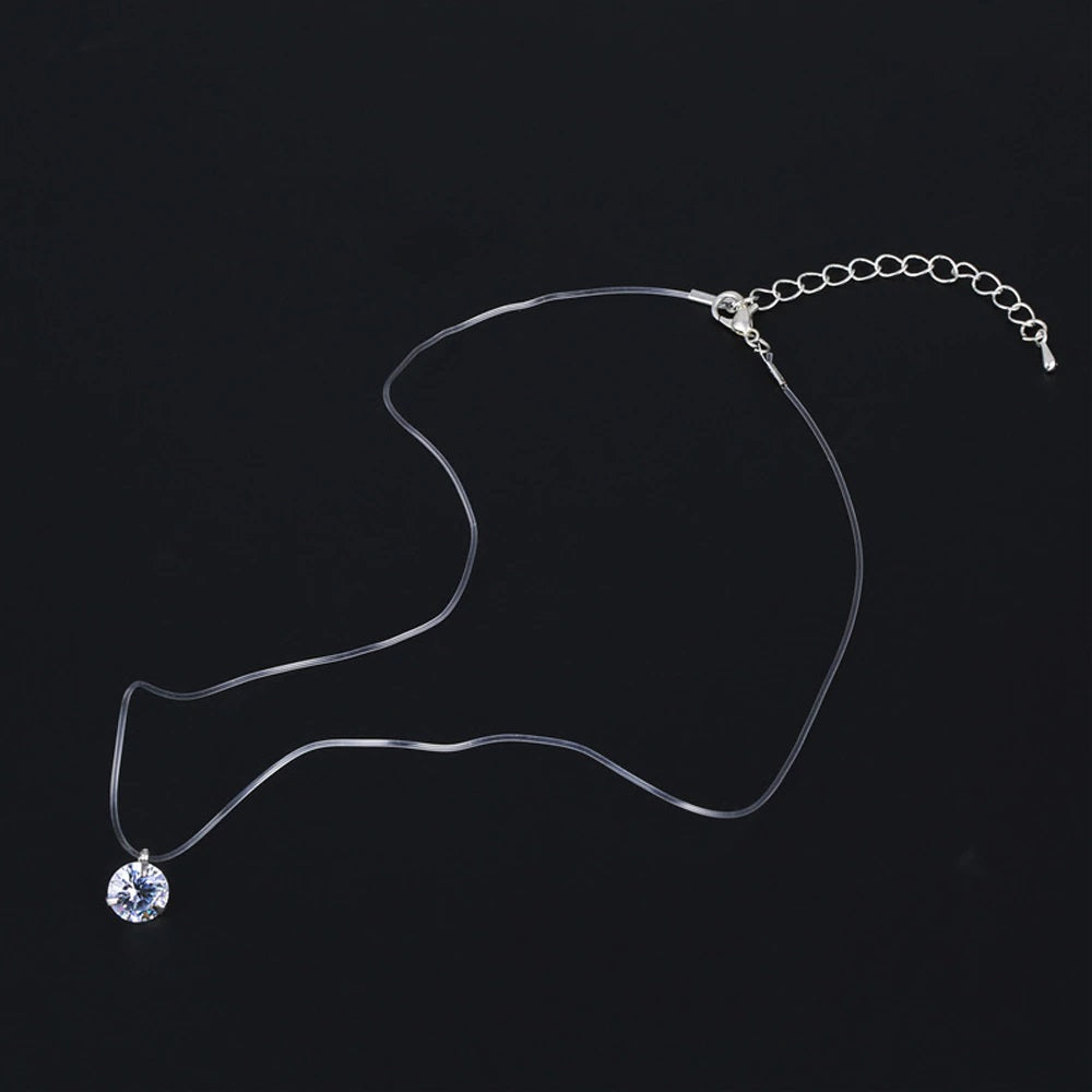 Fashion Square Imitation Pearl Crystal Zircon Necklace for Women