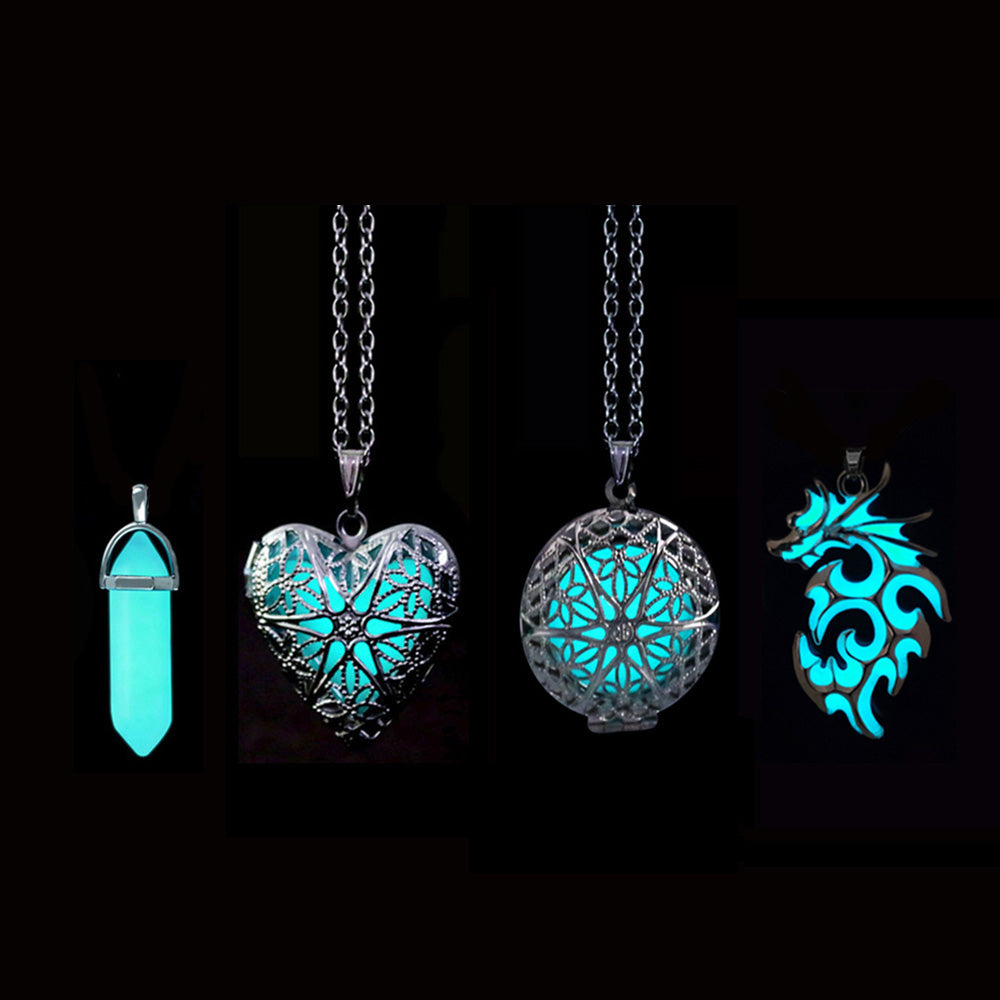 Luminous Glowing Arrow Spear Glow-in-the Dark Pendant Necklace Jewelry.