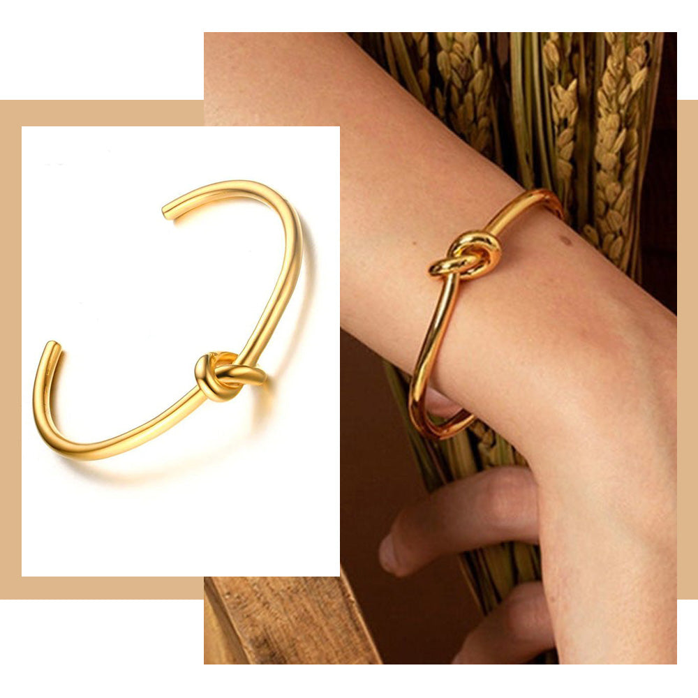 Trendy Open Knot Stylish stainless-steel Bracelet
