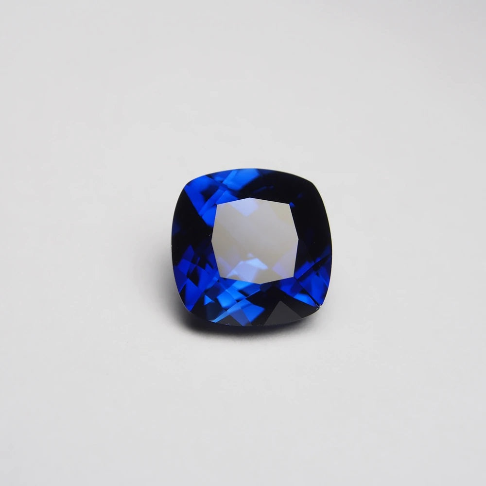 10x10mm 5.3ct Lab-grown Royal Blue Sapphire Diamond