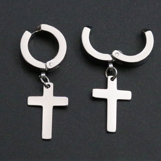Stainless Steel Non-Piercing Punk Style Unisex Style Earrings
