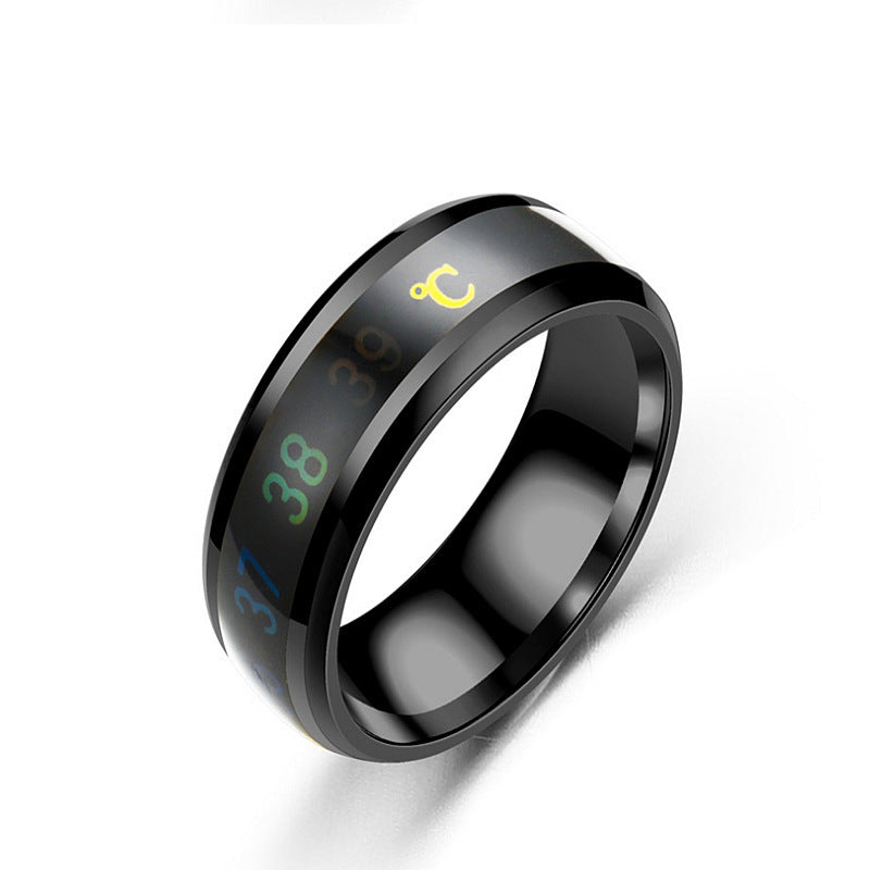Smart Ring, Real-Time Display, Unisex Stainless Steel, Fashion Ring.