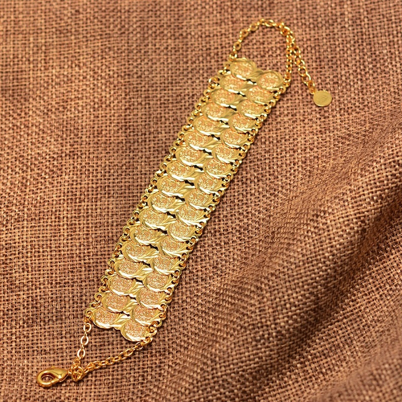Gold Unisex Middle Eastern Style Jewelry Bracelet
