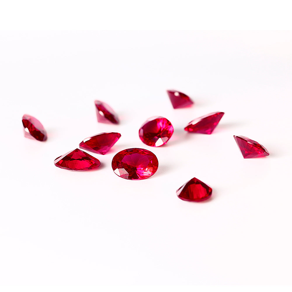 10-10.5ct Loose Gemstone 12 x 16mm Oval Ruby Crystal