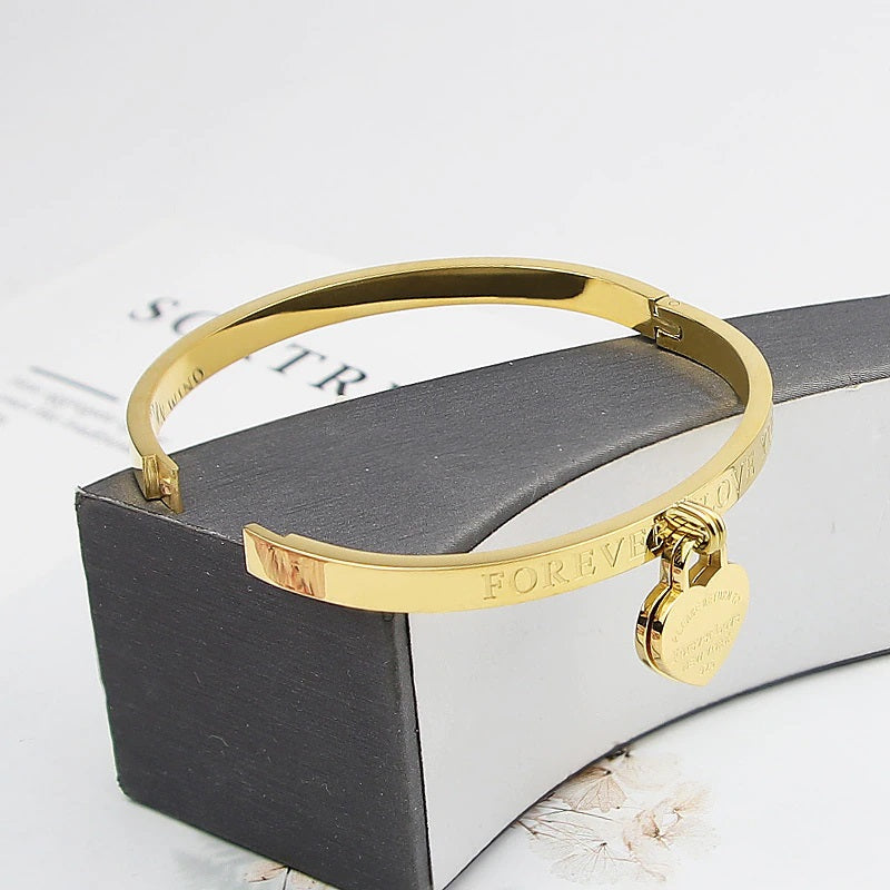 Classic Stainless Steel Pendant Bracelets for Women