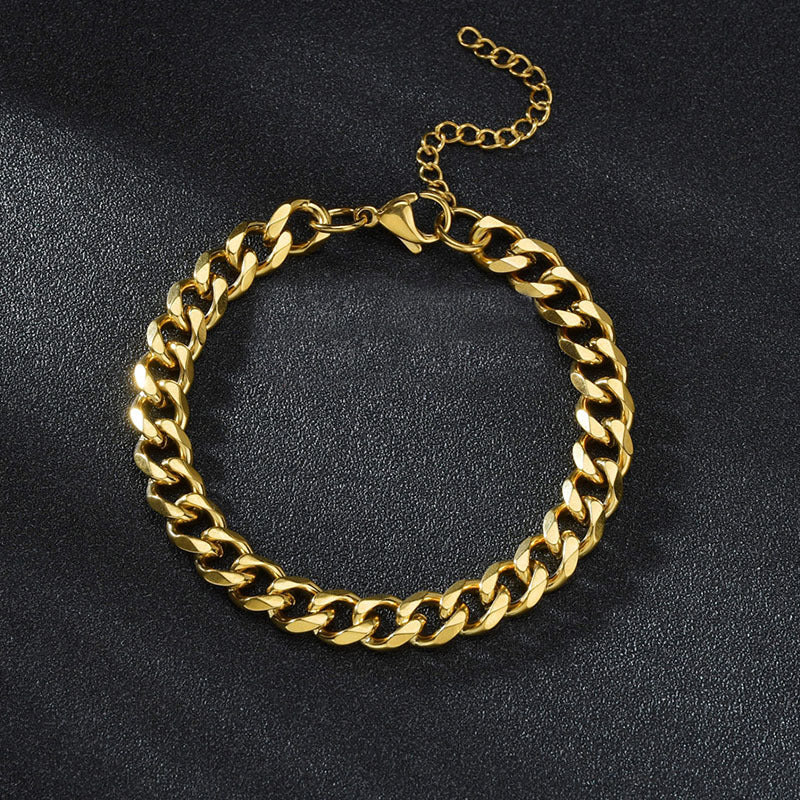 Stainless-steel Link and Chain Cuban Bracelets