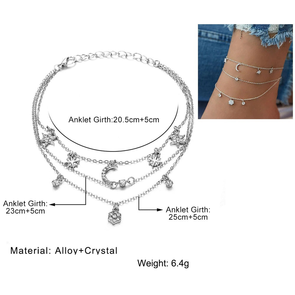 Bohemian Beach Chain Summer Anklet