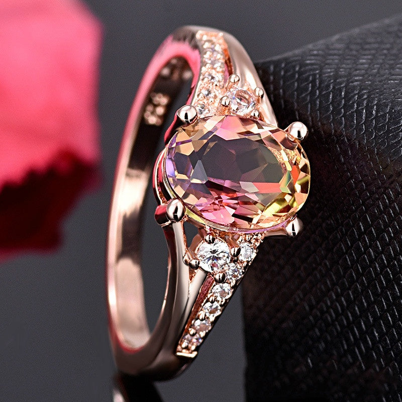 Women’s Sparkle Rose Gold Classic Rings for Women