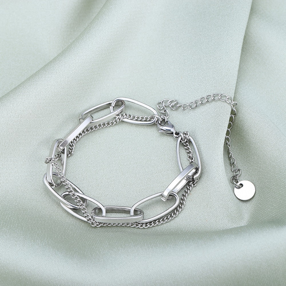 Fashion Link Chain Stainless Steel Bracelet