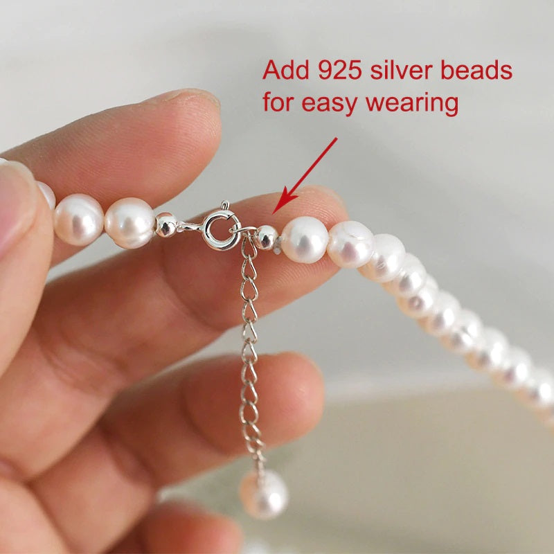 Natural Freshwater Pearl Choker Necklace for Women