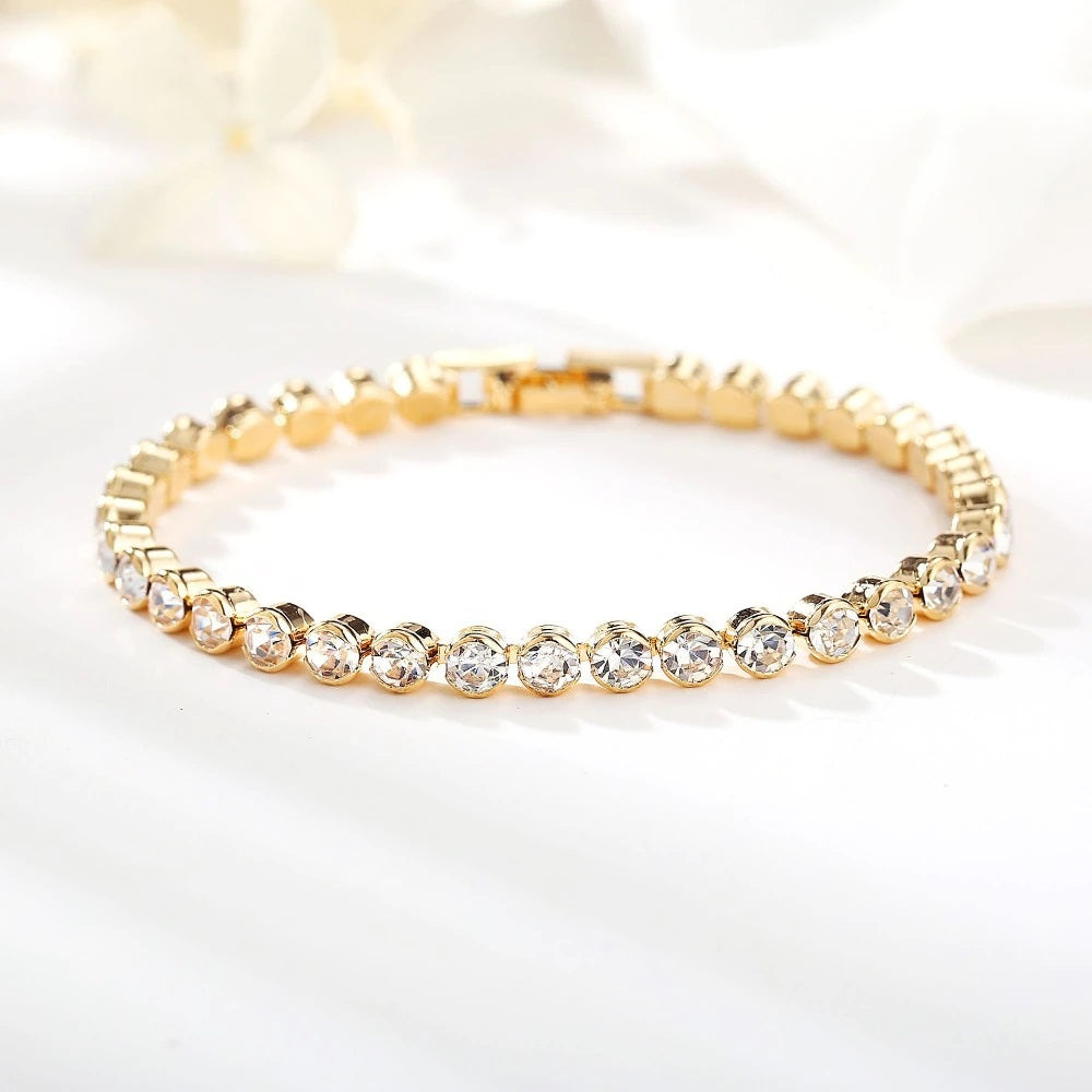 Crystal Luxury Metal Roman Chain Bracelet for Women