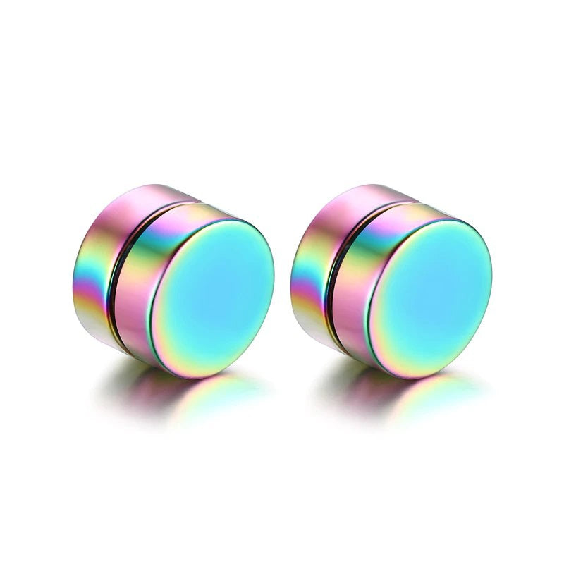 Men’s Stainless Steel Multi color Stud Earrings.