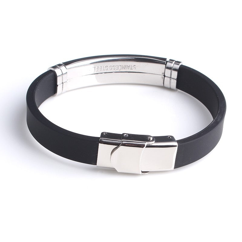 Engravable Fashion Silicone Bracelets for Men