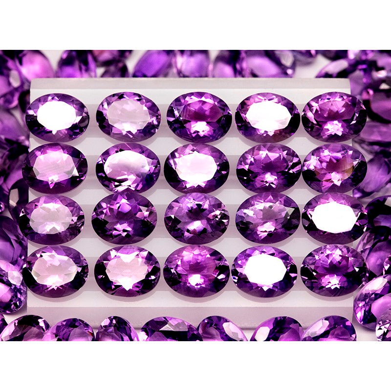 8mm x 10mm Natural Oval Shape Purple Gemstone