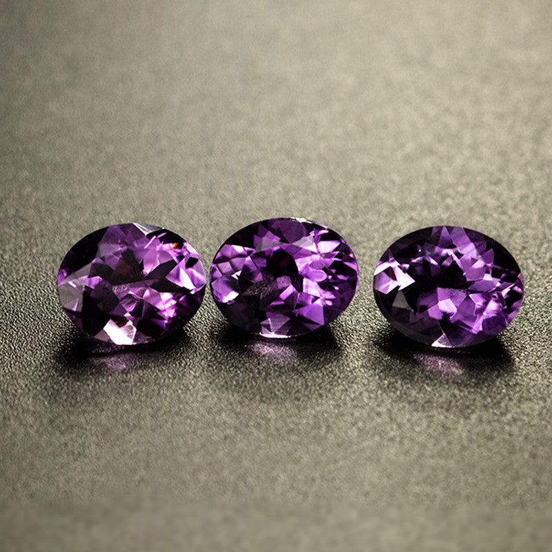 8mm x 10mm Natural Oval Shape Purple Gemstone