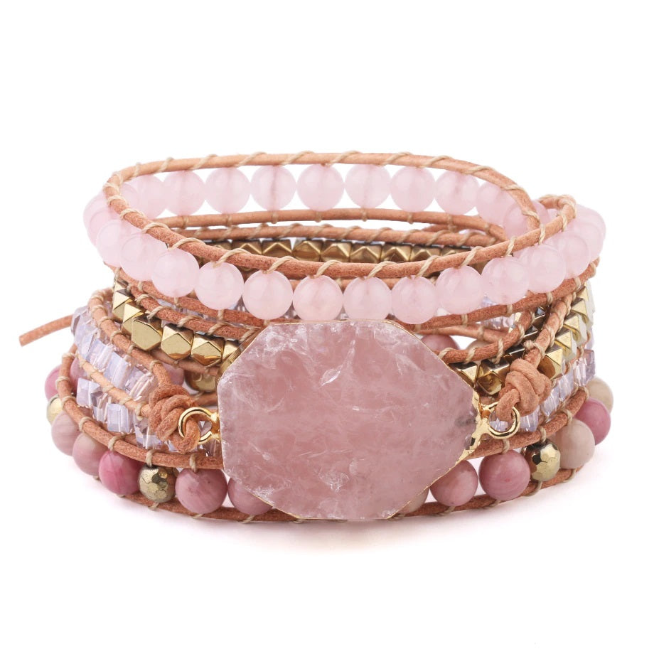 Natural Stone Quartz Bohemian Bracelet Jewelry