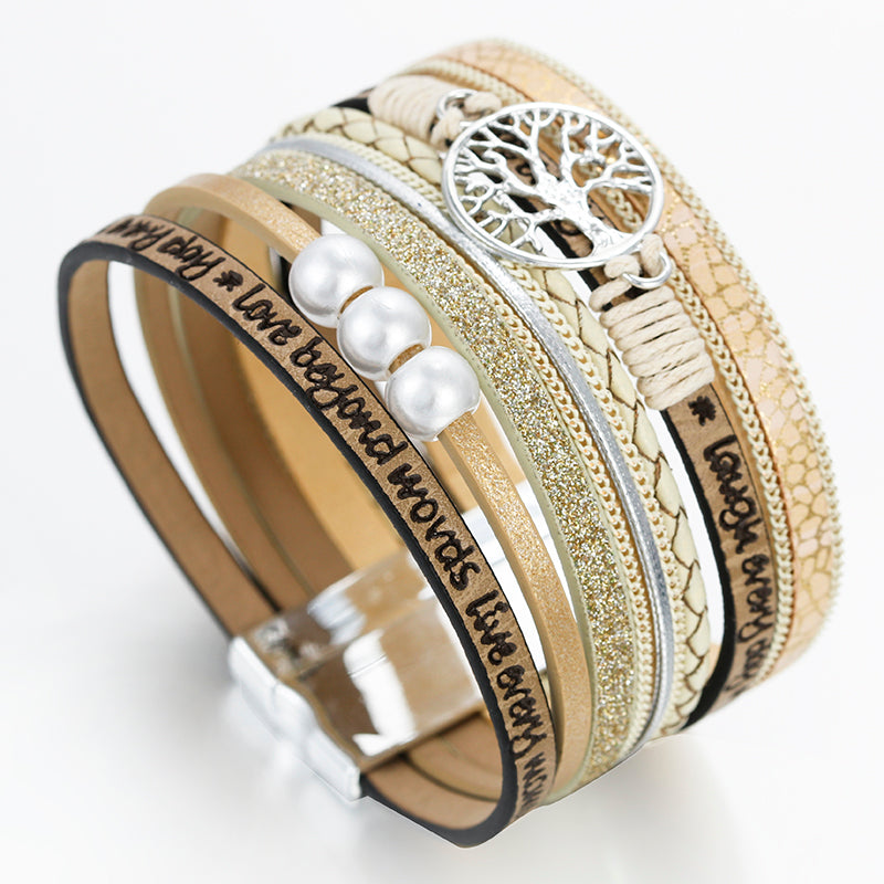 Tree of Life Charm Bohemian Fashion Bracelet Set for Women