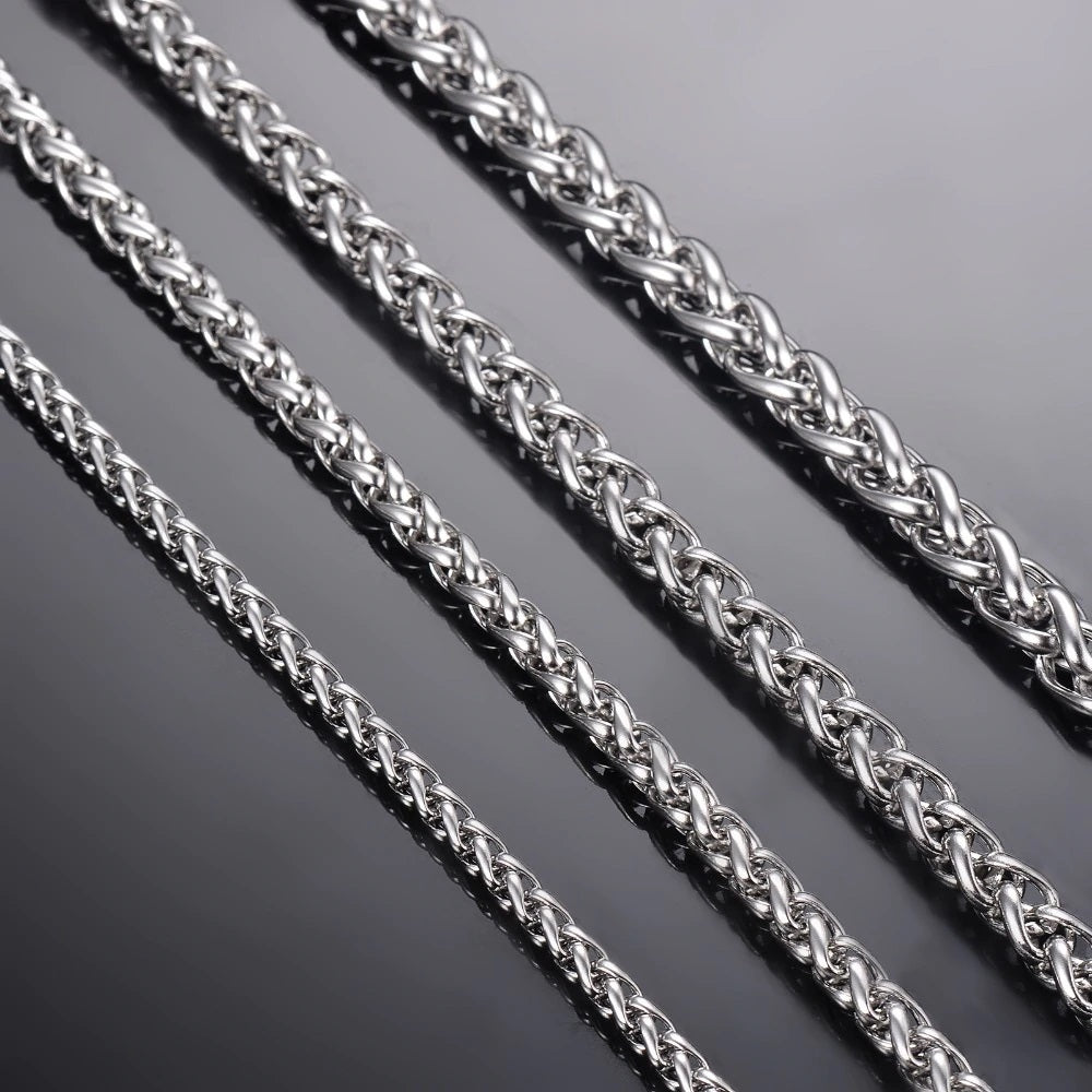 2.5mm/3mm/4mm/5mm/6mm Fashion Link Chain Stainless Steel Necklace for Men