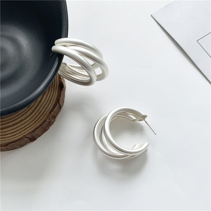 Minimalist Gold/Silver Circular Hoop Earrings