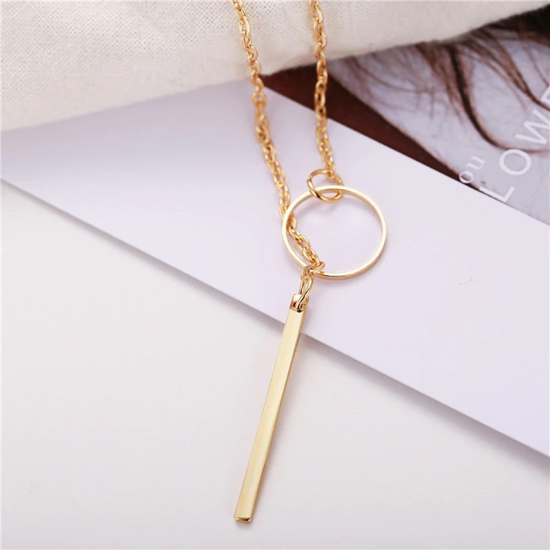 Casual Choker Infinity Pendant Gold and Silver Necklace for Women