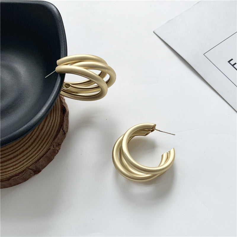 Minimalist Gold/Silver Circular Hoop Earrings