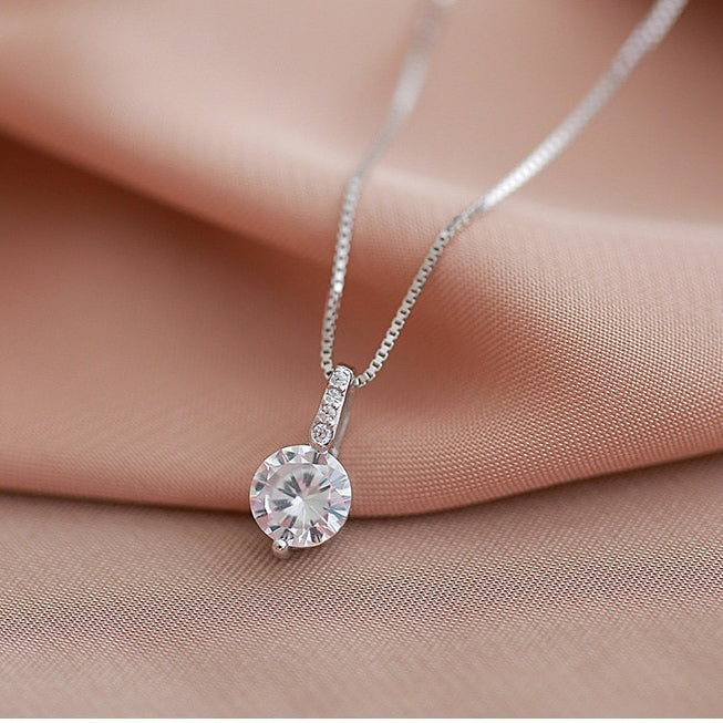 925 Sterling Silver Geometric Clavicle Chain Fashion Necklace for Women