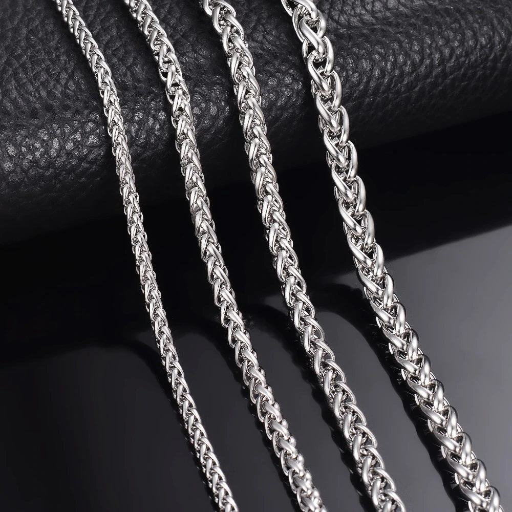 2.5mm/3mm/4mm/5mm/6mm Fashion Link Chain Stainless Steel Necklace for Men