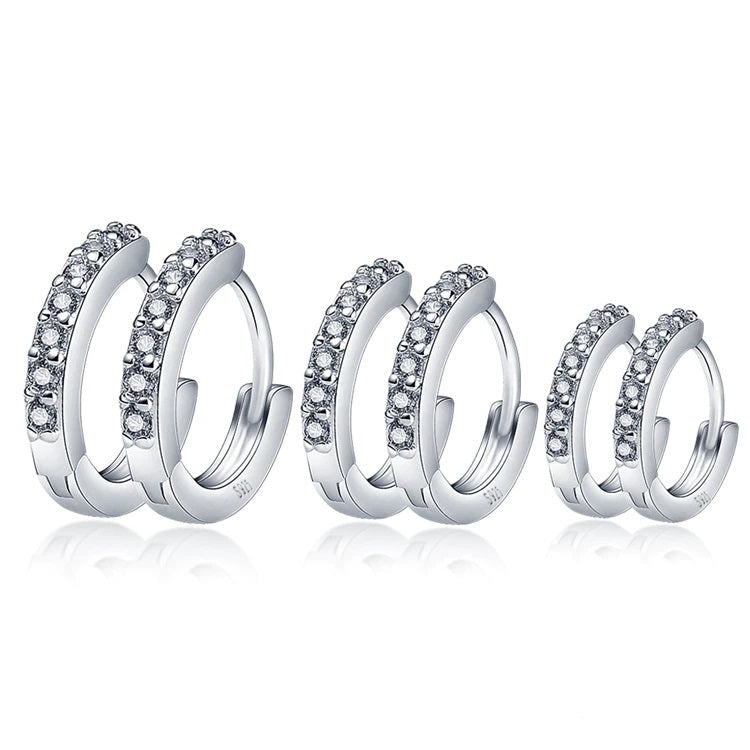 Cubic Zircon Colour Stone Hoop Earring Range