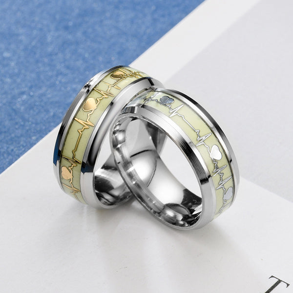 Fashion Stainless-Steel Luminous Men Finger Ring