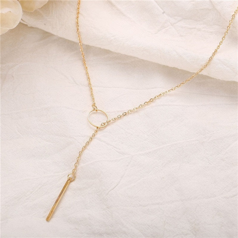 Casual Choker Infinity Pendant Gold and Silver Necklace for Women