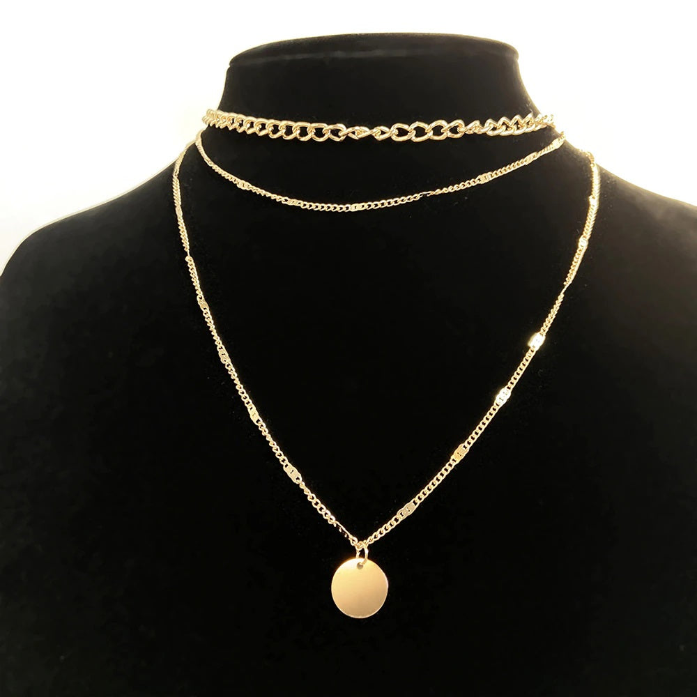 Vintage Necklace Chain Layered Accessories for Women
