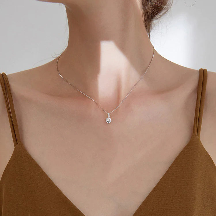 925 Sterling Silver Geometric Clavicle Chain Fashion Necklace for Women