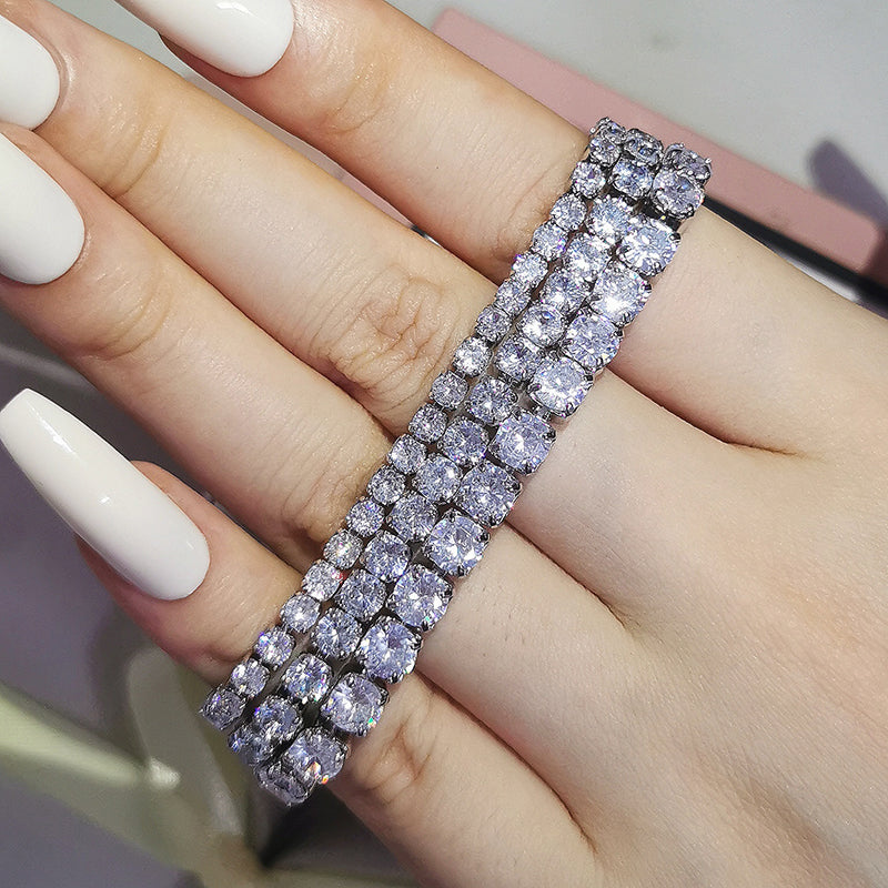 Women’s Fashion Jewelry Zirconia Studded Chain Bracelets