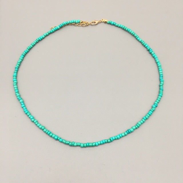 Simple Seed Beads Strand Fashion Jewelry Necklace for Women