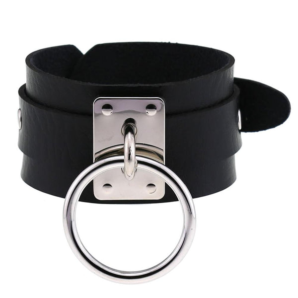 Fashion Gothic Punk Leather Unisex O-Round Bracelet