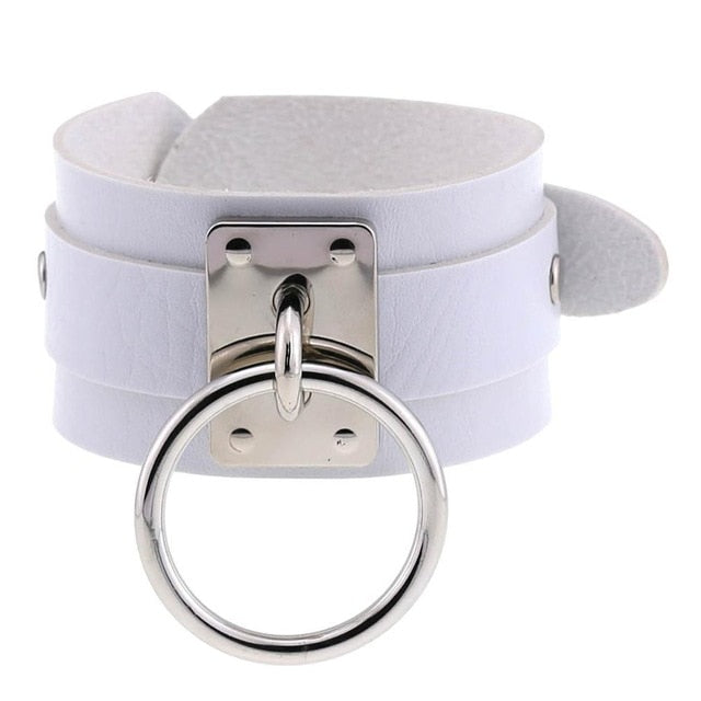 Fashion Gothic Punk Leather Unisex O-Round Bracelet