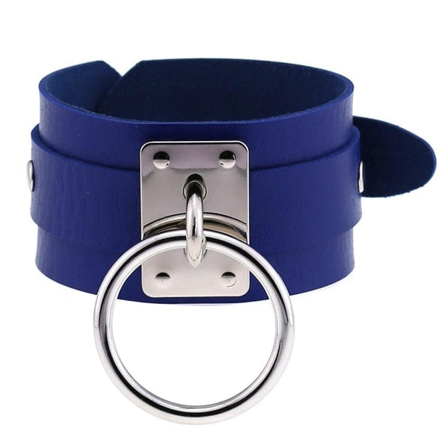 Fashion Gothic Punk Leather Unisex O-Round Bracelet