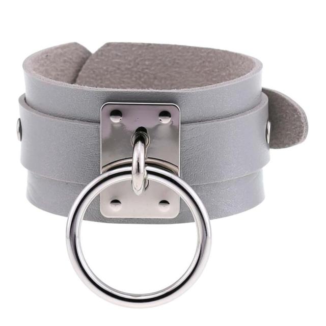 Fashion Gothic Punk Leather Unisex O-Round Bracelet
