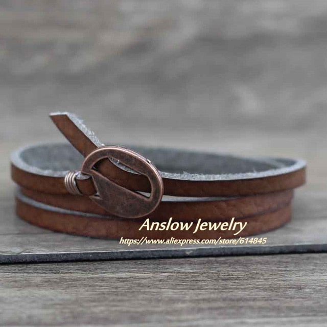 Vintage Multilayer Leather Strip Stylish Bracelet