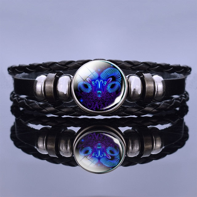 12 Constallation Zodiac Sign Fashion Wear Bracelet for Unisex