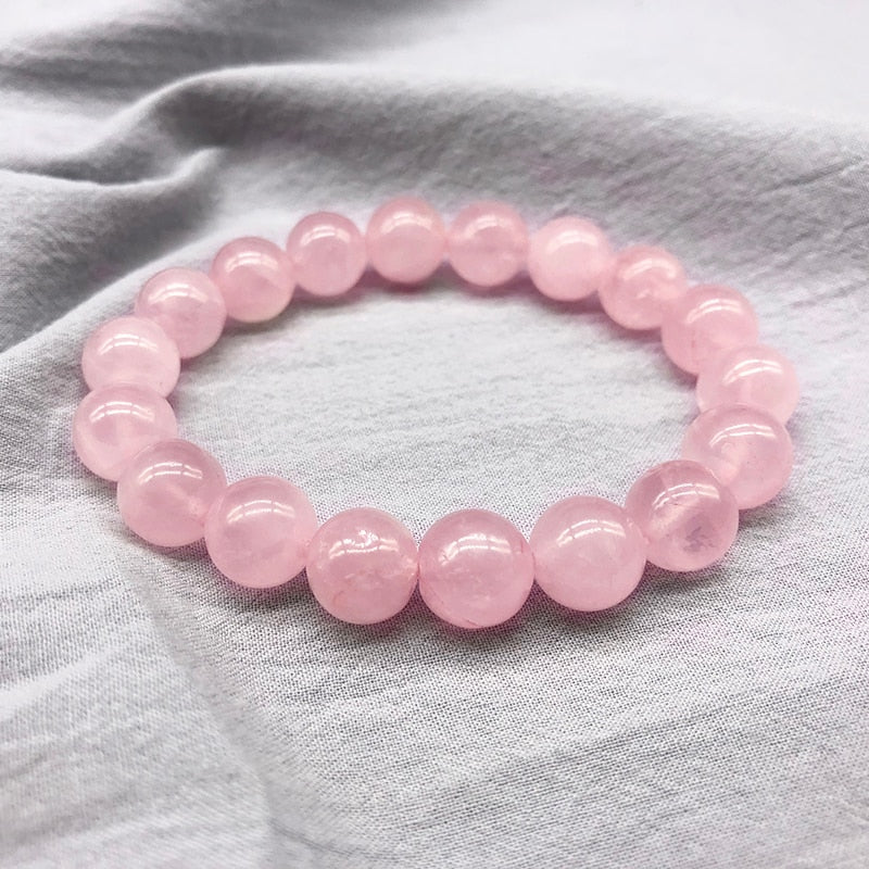 Pink Natural Stone Elastic Bracelet Jewelry